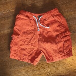 Orange Cargo Shorts